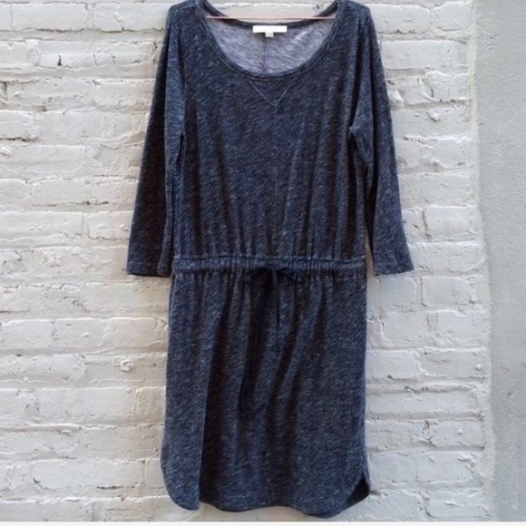 LOFT Drawstring Sweater Dress Charcoal Gray Women’s Size Small - Picture 3 of 4